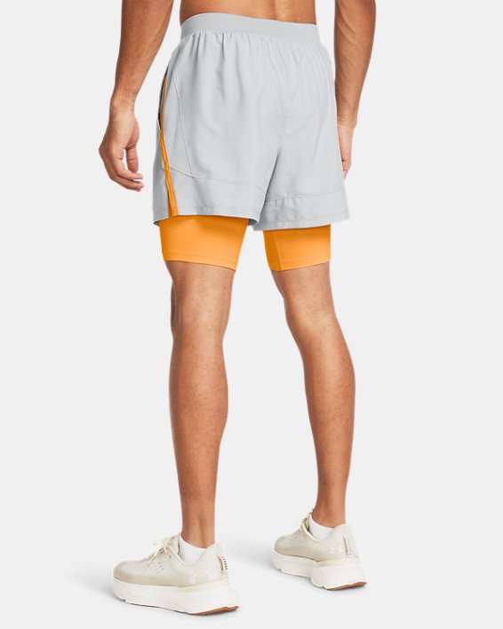 Men's UA Launch 2-in-1 5" Shorts, Gray, pdpMainDesktop image number 1